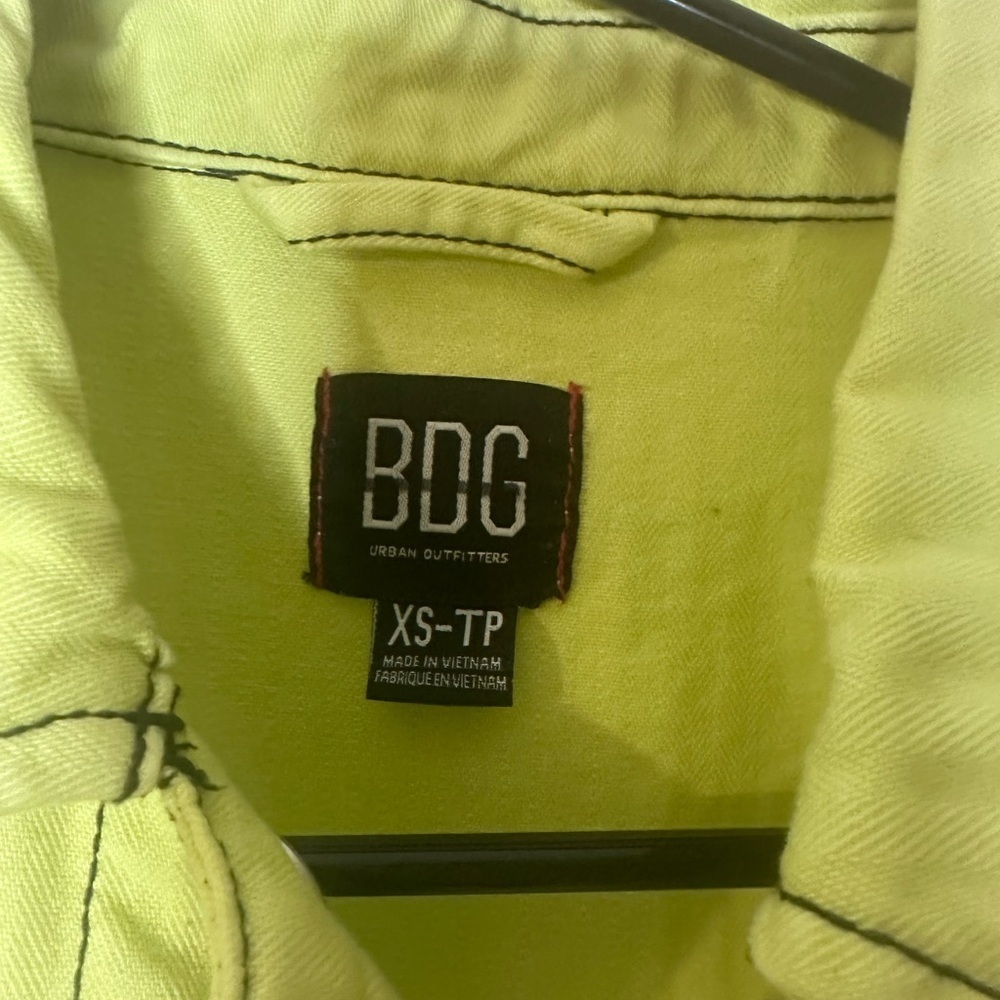 BDG Women Light Green Snap Jacket XS Collared Pockets Relaxed Fit - Picture 2 of 7